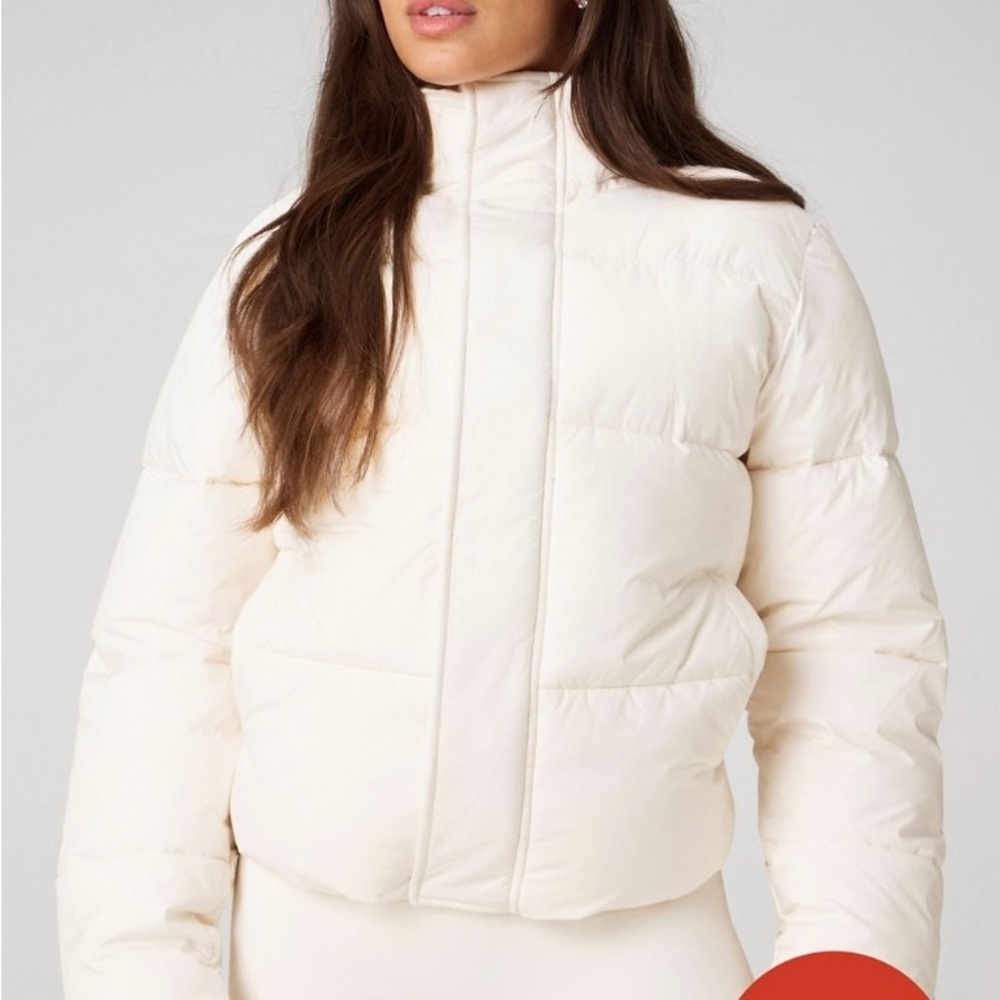 Fabletics Women's White Puffer Jacket